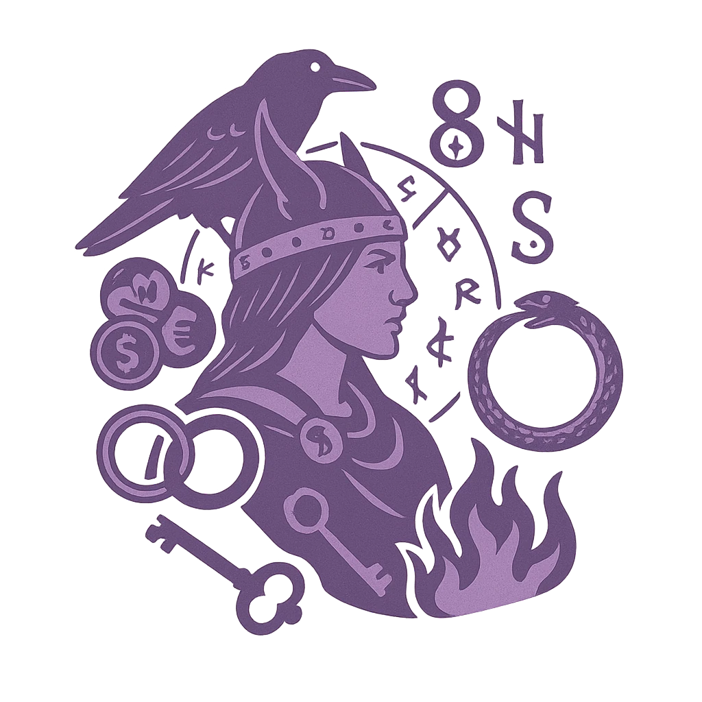 Illustration af 8. hus i astrologi - Transformation, intimitet og fælles ressourcer