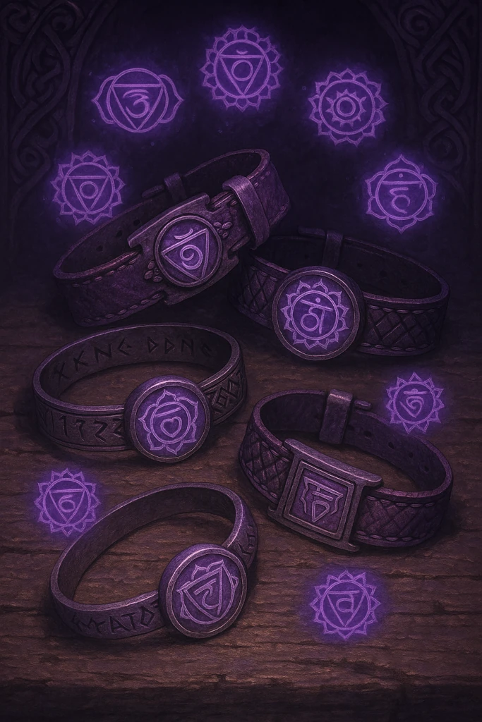 Illustration af Chakra Armbånd: 7 Healing Krystaller på Dit Håndled