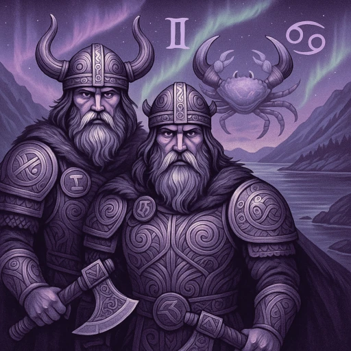 Illustration af Stjernetegn i Juni: Tvillingerne og Krebsen