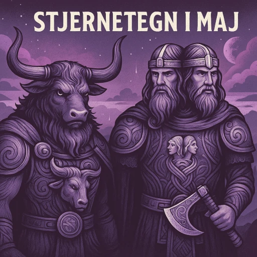 Illustration af Stjernetegn i Maj: Tyren og Tvillingerne